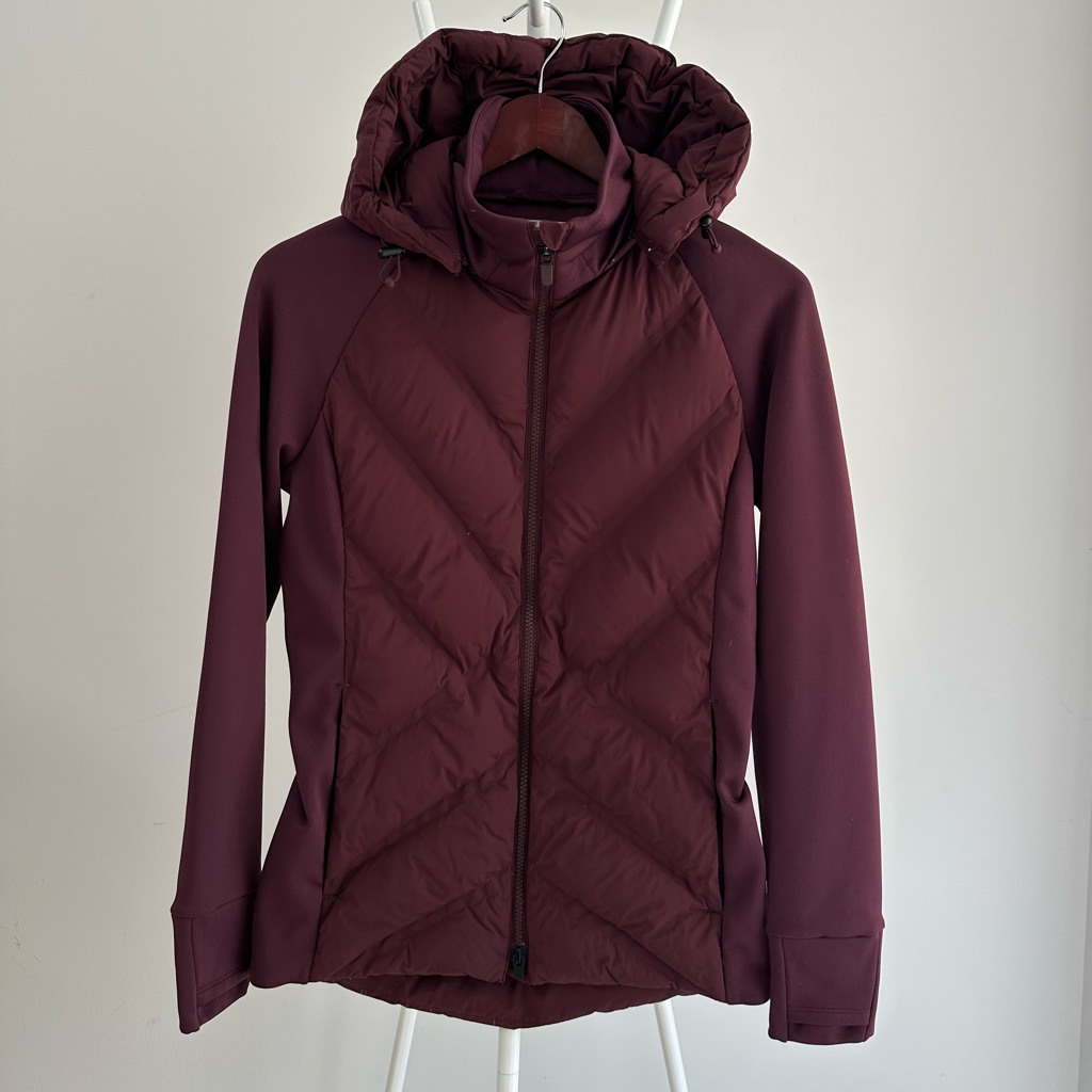 Athleta Women's Burgundy Jacket W/Removable Hood